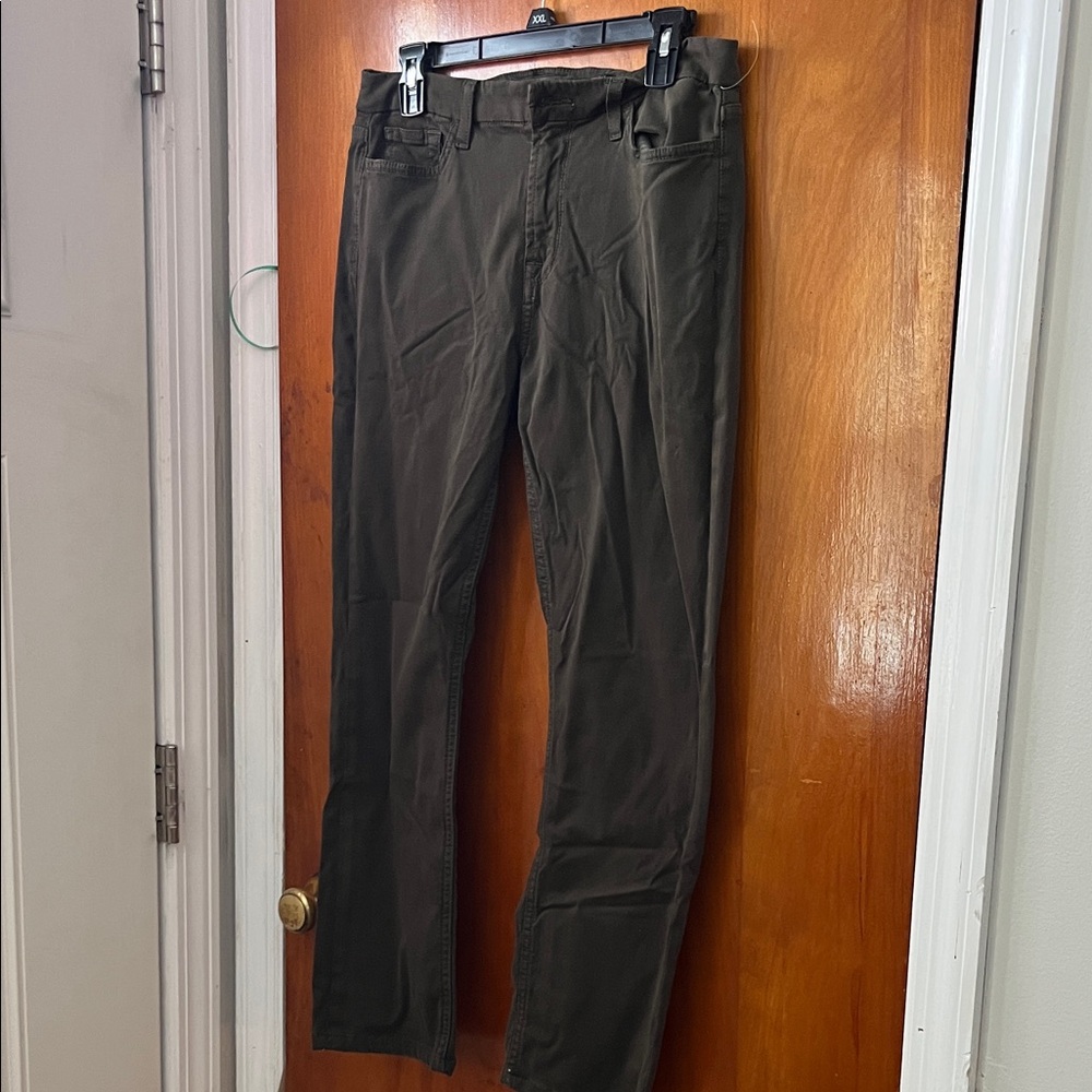 Zara Olive Slim Fit Trousers